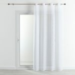 Voilage tamisant � ?illets blanc 160x240 cm