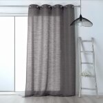 Voilage arien en toile de jute gris clair 150x240 cm