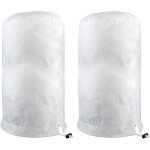 Voile d'hivernage, lot de 2 housses de protection contre le gel pour plantes avec fermeture clair 140 ...