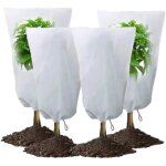 Voile hivernage plante, lot de 2 housse d'hivernage plante, 80 x 120cm housses de protection pour plantes ...