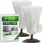 Voile d'hivernage pour plantes jalleria, lot de 2 housses d'hivernage pour plantes, 80 x 120 cm, housses ...