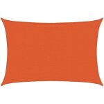 Voile d'ombrage 160 g / m� rectangulaire orange 4x8 m pehd, voile de soleil, voile d'ombrage, store de ...