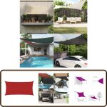 Vidaxl - voile d'ombrage 160 g / m rouge 3x6 m pehd - parasol - voile d'ombrage - parasol rectangulaire ...