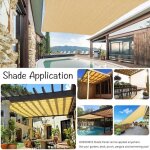 Voile d'ombrage beige 1m 2m 3m 4m 5m filet d'ombrage pour serre ext�rieure avec ?illets renforc�s, tissu ...