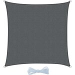 Voile d'ombrage carr� 2. 5x2. 5m imperm�able toile ombrage 95% uv protection pour patio balcon jardin ...