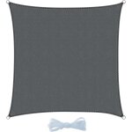 Voile d'ombrage carr 2. 5x2. 5m impermable toile ombrage 95% uv protection pour patio balcon jardin ...