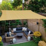 Voile d'ombrage carr� 3x3 m, toile ombrage hdpe respirant (185g / ?), filet dombrage 3m avec protection ...