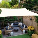 Voile d'ombrage carr 5x5 m, toile ombrage hdpe respirant (185g / ?), filet dombrage 5m avec protection ...