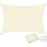Voile d'ombrage imperm�able 3, 6x3, 6 m�tres carr� avec corde, toile d'ombrage tissu oxford polyester ...