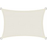 Voile d'ombrage impermable rectangulaire 3x4m, toile ombrage pes rsistant  l'eau, rsistant 98% protection ...