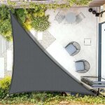 Voile d'ombrage imperméable triangulaire 4x4x5, 65m toile ombrage uv protection pour terrasse jardin ... Voile d'ombrage imperméable triangulaire 4x4x5, 65m toile ombrage uv protection pour terrasse jardin ...