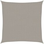 Voile d'ombrage?voile de parasol?toile d'ombrage 160 g / m� carr� gris clair 3x3 m pehd cfw89104