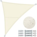 Vounot® voile d'ombrage triangle imperméable 3x3x3m avec kit de montage - toile ombrage en polyester ... Vounot® voile d'ombrage triangle imperméable 3x3x3m avec kit de montage - toile ombrage en polyester ...