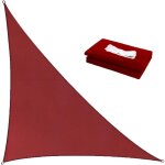 Voile d'ombrage triangulaire 3 x 4 x 5 m, rouge rouille, triangle rectangle impermable toile ombrage, ...