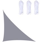 Voile d'ombrage triangulaire 3 x 4 x 5m, anthracite, triangle rectangle impermable toile ombrage, protection ...