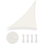 Voile d'ombrage triangulaire 3x3x4. 25m imperm�able � l'eau pes toile d'ombrage cr�me avec 95% de protection ...