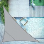 Voile d'ombrage triangulaire 4x4x5. 65m toile ombrage uv protection pour patio jardin terrasse ext�rieur ...