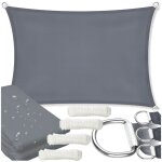 Voile pare - soleil, imperm�able, uv, gris fonc�, pour le jardin, 4x3 m