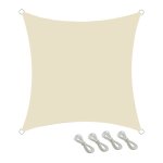 Lifcausal - voile de protection solaire uv 6, 5 x 6, 5 pieds, toit pour jardin et abri pour plantes, ...