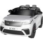 Voiture �lectrique enfant 12v land rover licenci�e - v�hicule tout - terrain avec t�l�commande, musique, ...