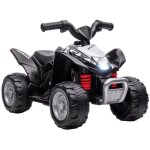 Voiture lectrique enfant quad 1. 5 - 3 ans 2. 8km / h led noir 65. 5x38. 5x43. 5cm