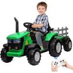 Lunsy - voiture électrique tracteur enfants 12v remorque amovible double moteur 35w, vert , 18 mois et ... Lunsy - voiture électrique tracteur enfants 12v remorque amovible double moteur 35w, vert , 18 mois et ...