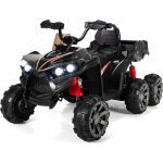 Goplus - voiture quad electrique enfants 3 - 8 ans 12v avec 6 roues 3 - 6 km / h, lumires led, musique ...