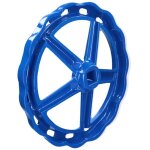 Volant pour vanne  guillotine dn100 - 150, diamtre de la roue 250 mm, tige carre 19 x 19 mm, aluminium, ...