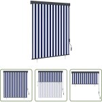 Volet vertical - store roulant d'ext�rieur 140x250 cm bleu et blanc