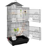 Volière cage à oiseaux avec jouets pour oiseaux, cage à perruches, 46 x 35, 5 x 99, 5 cm Volière cage à oiseaux avec jouets pour oiseaux, cage à perruches, 46 x 35, 5 x 99, 5 cm