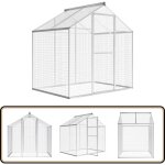 Volière d'extérieur aluminium 178 x 122 x 194 cm - voliere exterieure - voliére aluminium - cage À oiseaux ... Volière d'extérieur aluminium 178 x 122 x 194 cm - voliere exterieure - voliére aluminium - cage À oiseaux ...
