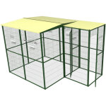 Voli�re de jardin de 4m2 avec sas de s�curit� 1m2 imor�