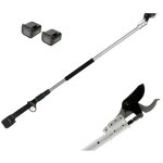 Volpi kv201 batterie ciseaux sur perche avec 2 batteries coupe 38 mm