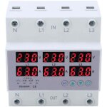 Voltm�tre � rail din triphas� amp�rem�tre protecteur de surintensit� de surtension automatique ac 390 ...
