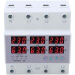 Voltmtre  rail din triphas ampremtre protecteur de surintensit de surtension automatique ac 390 ...