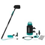 Vonroc ? brosse de lavage t�lescopique 4, 60m ? adoucisseur d'eau sans calcaire ? nettoyage panneaux ...