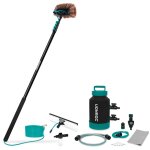 Vonroc - brosse � laver t�lescopique - 6, 50m et adoucisseur d'eau - set complet