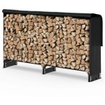 Vounot® abri range - bûches 2m avec housse noire - serre bûche en métal - support bois de chauffage pour ... Vounot® abri range - bûches 2m avec housse noire - serre bûche en métal - support bois de chauffage pour ...