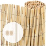 Canisse en roseau renforce brise vue naturel avec attaches de fixation 100x300cm