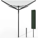 Vounot� �tendoir � linge ext�rieur rotatif 45m avec housse de protection - s�choir parapluie grande surface ...