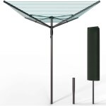 Vounot� �tendoir � linge ext�rieur rotatif 50m avec housse de protection - s�choir parapluie grande surface ...