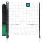 Vounot� kit filet � poules 30m avec piquets double pointes - cl�ture volaille avec porte d?acc�s - enclos ...