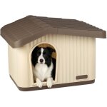 Vounot� maison pour chat chien niche en plastique imperm�able 75x63x51cm - toit inclin� amovible - ext�rieur ...