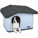 Vounot� maison pour chat chien niche en plastique imperm�able 75x63x51cm - toit inclin� amovible - ext�rieur ...
