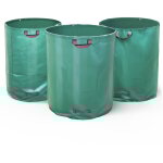 Lot de 3 sac � d�chets de jardin 500l - 60kg max - 3 poign�es renforc�es - r�utilisables et r�sistants ...