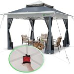 Vounot - tonnelle de jardin 3, 6x3, 6m pop up pliable avec moustiquaire gris Vounot - tonnelle de jardin 3, 6x3, 6m pop up pliable avec moustiquaire gris