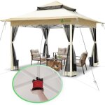 Vounot - tonnelle de jardin 3, 6x3, 6m pop up pliable avec moustiquaire beige Vounot - tonnelle de jardin 3, 6x3, 6m pop up pliable avec moustiquaire beige