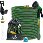 Vounot - tuyau d'arrosage extensible renforc� 30m vert avec r�cipient savon - 8 modes - raccord et sac ...