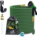 Vounot - tuyau d'arrosage extensible renforc� 30m vert avec r�cipient savon - 8 modes - raccord et sac ...