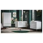 Vox - chambre complte lit bb - commode 4 tiroirs - armoire bosque blanc